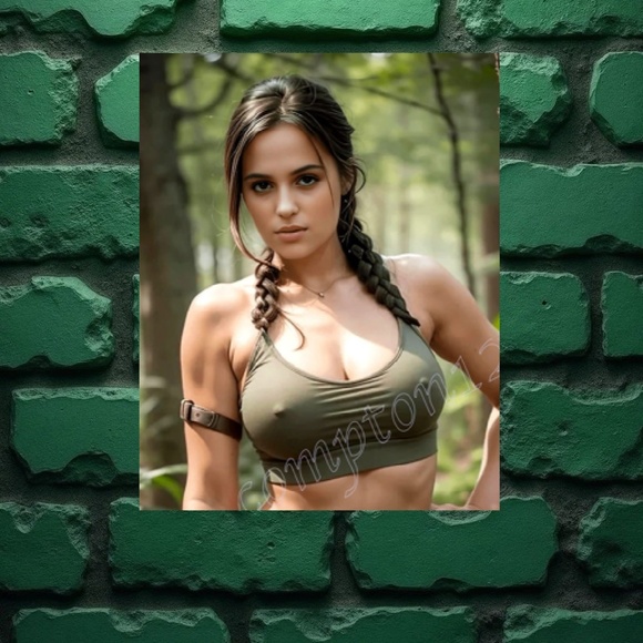 LARA CROFT 13” x 19” Fine Art Print limited to 6 signed & numbered prints - Picture 2 of 5